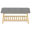 Pantofar din bambus natural, cu inserții gri. DR-N1012 GREY2