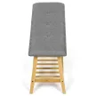 Pantofar din bambus natural, cu inserții gri. DR-N1012 GREY2