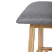 Pantofar din bambus natural, cu inserții gri. DR-N1012 GREY2