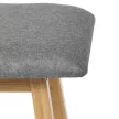 Pantofar din bambus natural, cu inserții gri. DR-N1012 GREY2