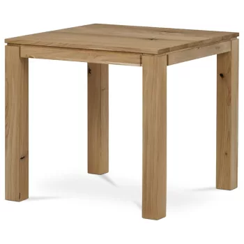 Masă de sufragerie din stejar masiv 80×80 cm. DS-F080 DUB