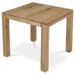 Masă de sufragerie din stejar masiv 80×80 cm. DS-F080 DUB