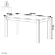 Masă de dining 180×90 cm, stejar masiv, picioare 8x8 cm