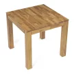 Masă de sufragerie din stejar masiv 80×80 cm. DS-H080 DUB