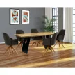 Masă de sufragerie din stejar masiv 200×100 cm. DS-M200 DUB