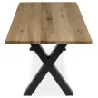 Masă de sufragerie din stejar masiv 160×90 cm. DS-X160 DUB