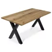 Masă de sufragerie din stejar masiv 160×90 cm. DS-X160 DUB