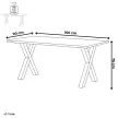 Masă de sufragerie din stejar masiv 160×90 cm. DS-X160 DUB
