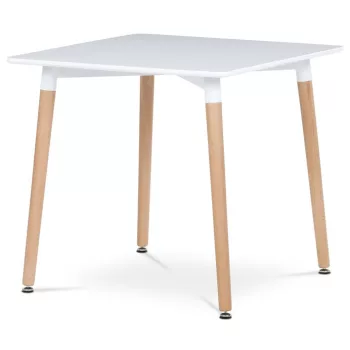 Masă de dining 80×80 cm, MDF, albă. DT-303 WT