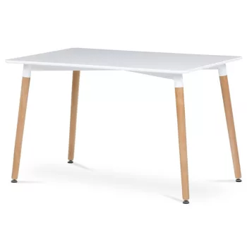 Masă de dining 120×80 cm, MDF, albă. DT-304 WT