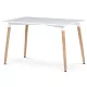 Masă de dining 120×80 cm, MDF, albă. DT-304 WT