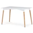 Masă de dining 120×80 cm, MDF, albă. DT-304 WT