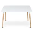 Masă de dining 120×80 cm, MDF, albă. DT-304 WT