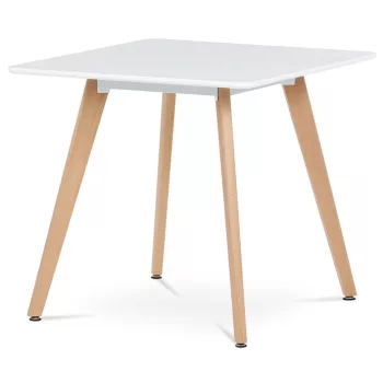 Masă de dining 80×80 cm, MDF, albă. DT-312 WT