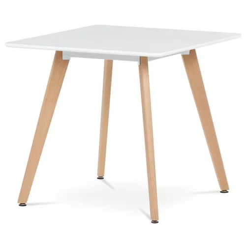 Masă de dining 80×80 cm, MDF, albă. DT-312 WT