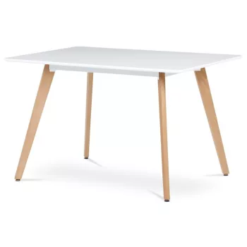 Masă de dining 120×80 cm, MDF, albă. DT-313 WT