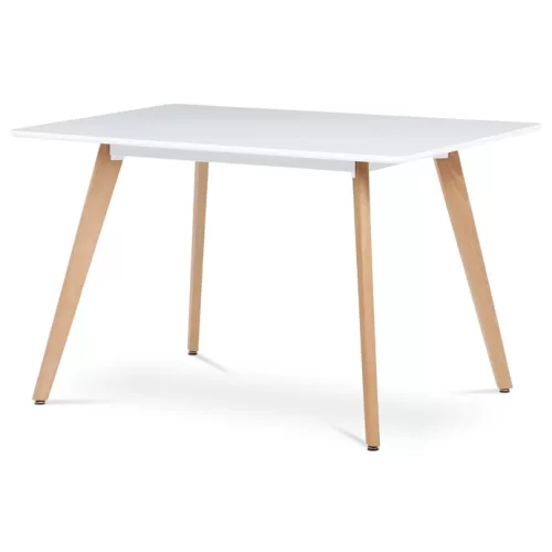 Masă de dining 120×80 cm, MDF, albă. DT-313 WT