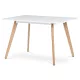 Masă de dining 120×80 cm, MDF, albă. DT-313 WT