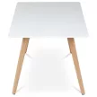 Masă de dining 120×80 cm, MDF, albă. DT-313 WT