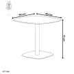 Masă de dining 80×80 cm, MDF, stejar. DT-X7117 OAK