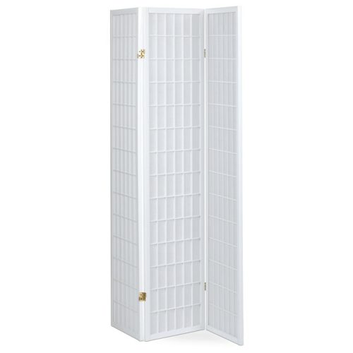 Paravan din lemn masiv, alb. EF-E803 WT