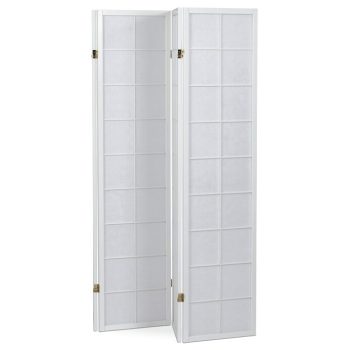 Paravan din lemn masiv, alb. EF-E804 WT