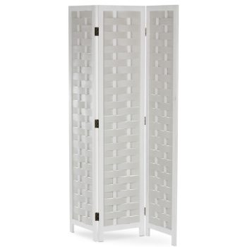 Paravan din lemn masiv, alb. EF-L186 WT