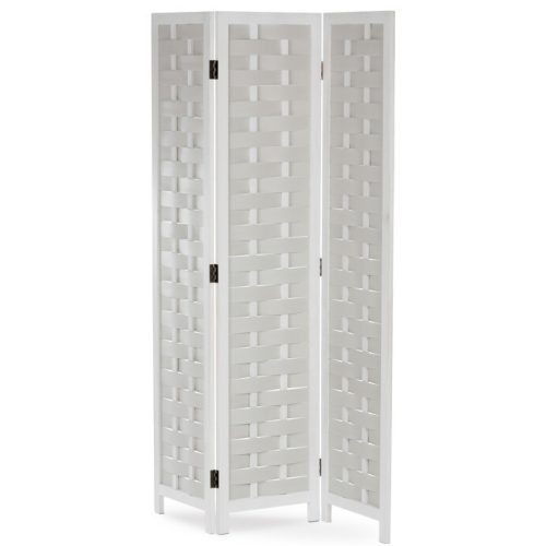 Paravan din lemn masiv, alb. EF-L186 WT