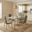 Masă dining 110x70x75 cm, MDF, travertin, GDT-202 TRV