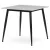 Masă de dining 80×80 cm, blat din ceramică marmură. HT-398M WT