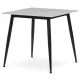 Masă de dining 80×80 cm, blat din ceramică marmură. HT-398M WT