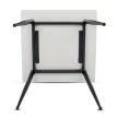Masă de dining 80×80 cm, blat din ceramică marmură. HT-398M WT