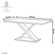 Masă extensibilă de dining 110–150x75 cm, MDF HT-430 CAP