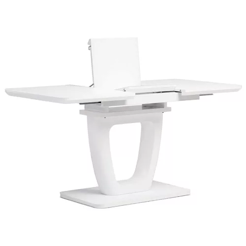 Masă dining extensibilă 110-150x75 cm MDF alb HT-430