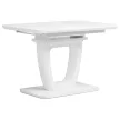 Masă dining extensibilă 110-150x75 cm MDF alb HT-430