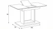 Masă dining extensibilă 110-150x75 cm MDF alb HT-430