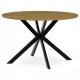 Masă rotundă de dining 120×120 cm, MDF, stejar sălbatic. HT-F4120 OAK