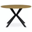 Masă rotundă de dining 120×120 cm, MDF, stejar sălbatic. HT-F4120 OAK