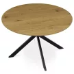 Masă rotundă de dining 120×120 cm, MDF, stejar sălbatic. HT-F4120 OAK