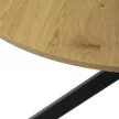 Masă rotundă de dining 120×120 cm, MDF, stejar sălbatic. HT-F4120 OAK