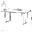 Masă de dining 160×90 cm, MDF, Old Wood. HT-F4216 OLW
