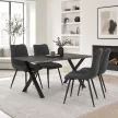Étkezőasztal 160x90 cm MDF szürke tölgy