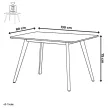 Masă de dining 130×80 cm, MDF, Stejar Gri. HT-F4413 GREY