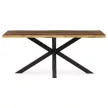 Masă de dining în culori stejar vechi/negru, 180×90 cm, HT-F4618 OLW