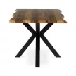 Masă de dining în culori stejar vechi/negru, 180×90 cm, HT-F4618 OLW