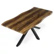 Masă de dining în culori stejar vechi/negru, 180×90 cm, HT-F4618 OLW
