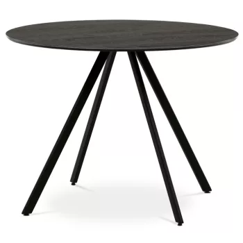   Masă rotundă de dining 100×100 cm, laminat, stejar gri, HT-R5010 GREY