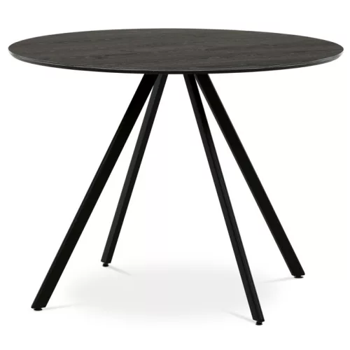 Masă rotundă de dining 100×100 cm, laminat, stejar gri, HT-R5010 GREY
