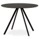 Masă rotundă de dining 100×100 cm, laminat, stejar gri, HT-R5010 GREY