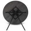 Masă rotundă de dining 100×100 cm, laminat, stejar gri, HT-R5010 GREY
